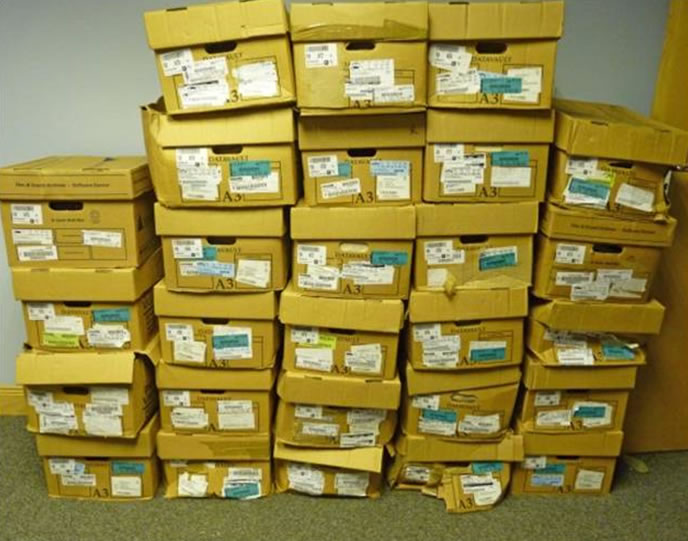 Before  cataloguing (image courtesy of Univesity of Stirling)