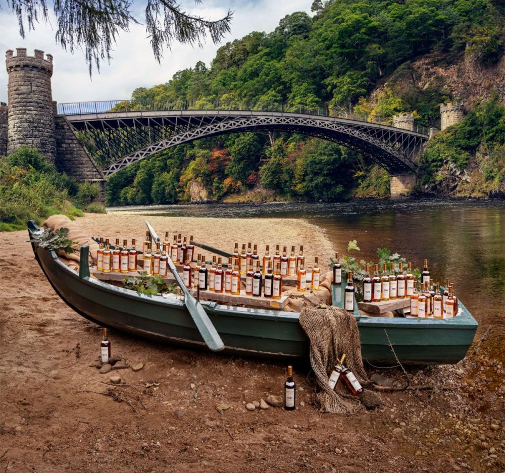 Macallan bottles under Craigellachie bridge